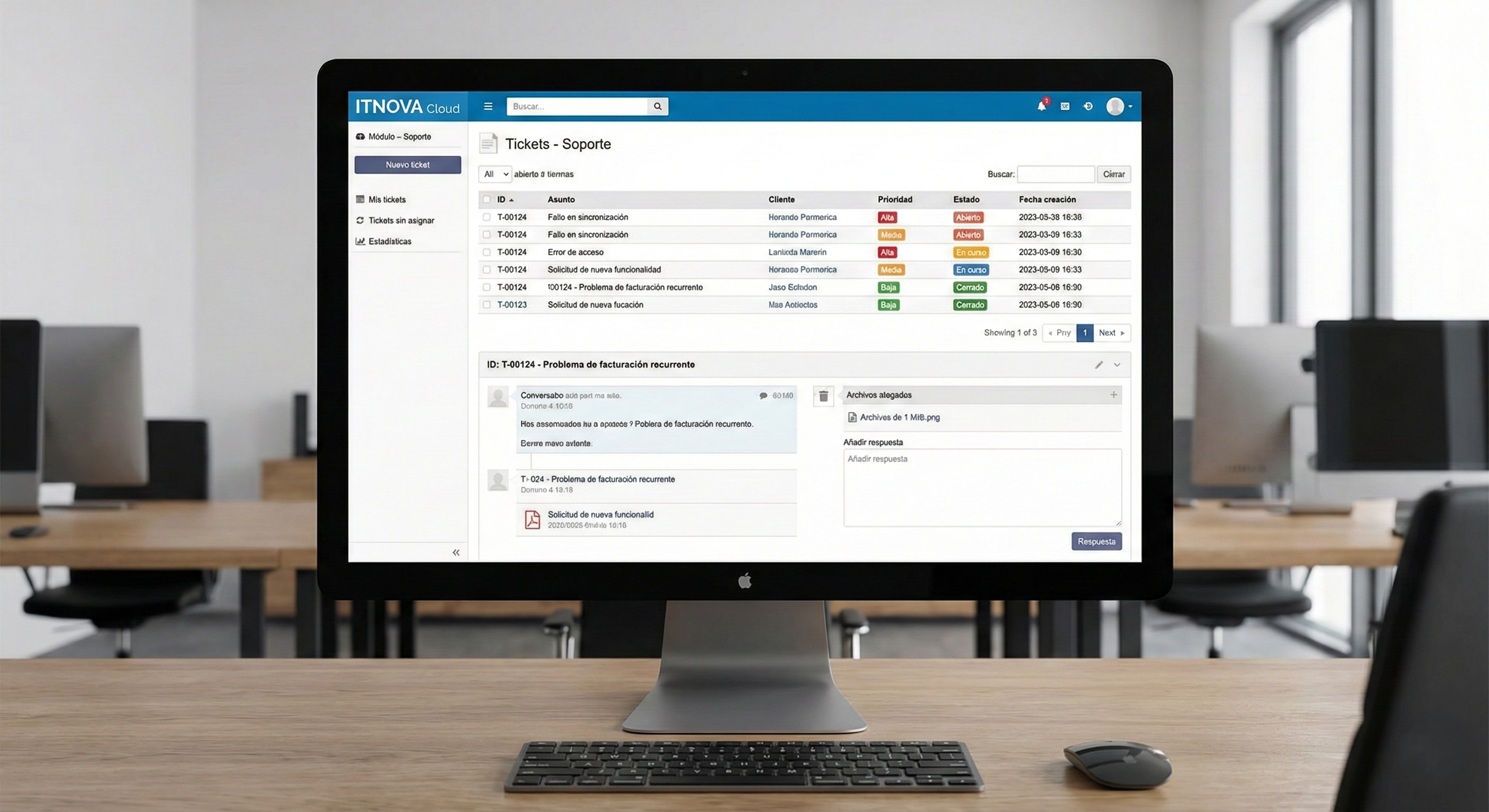 Sistema de Tickets y Mesa de Ayuda ITNOVA Cloud